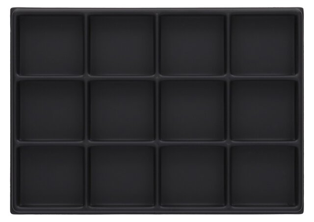 ESD Einlage für Sortimentskasten 210, 12 Fächer à 47 x 43 mm