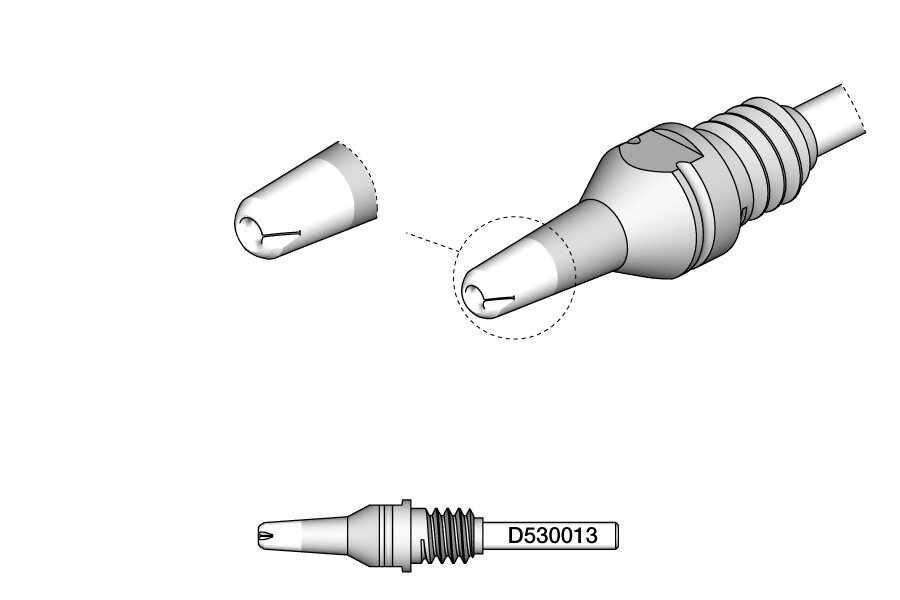 Końcówka rozlutowująca do czyszczenia padów, Ø 1 mm, S1, D530013 #zoom-2