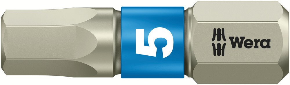 Końcówka z gniazdem sześciokątnym, stal nierdzewna, 5 x 25 mm #zoom-1
