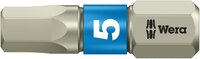 Końcówka z gniazdem sześciokątnym, stal nierdzewna, 5 x 25 mm #thumbnail-1