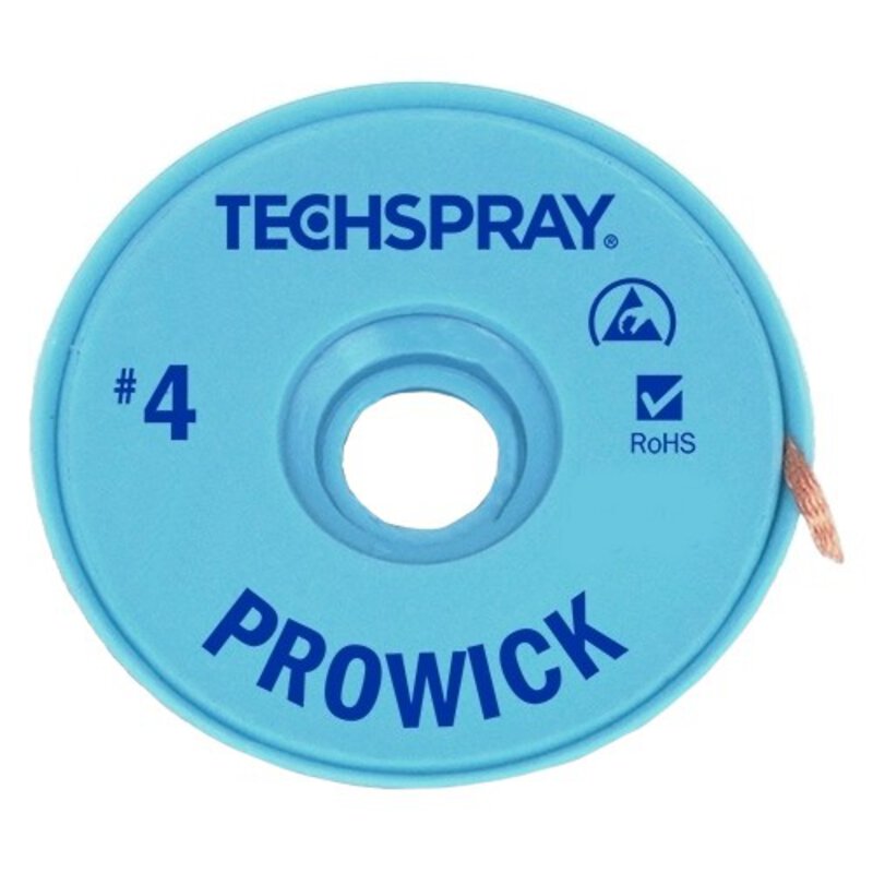 Cordon de dessoudage ESD, bleu, largeur 2,5mm, longueur 1,5m