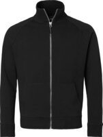0202 Felpa con zip integrale, Unisex, Nero, S #thumbnail-1