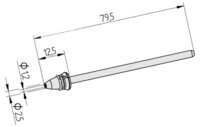 Punta di dissaldatura per X-Tool Vario, diametro interno 1,2 mm, esterno 2,5 mm #thumbnail-1