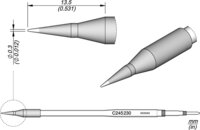 Lötspitze, bleistiftspitz, 0,3 mm, C245230 #thumbnail-1