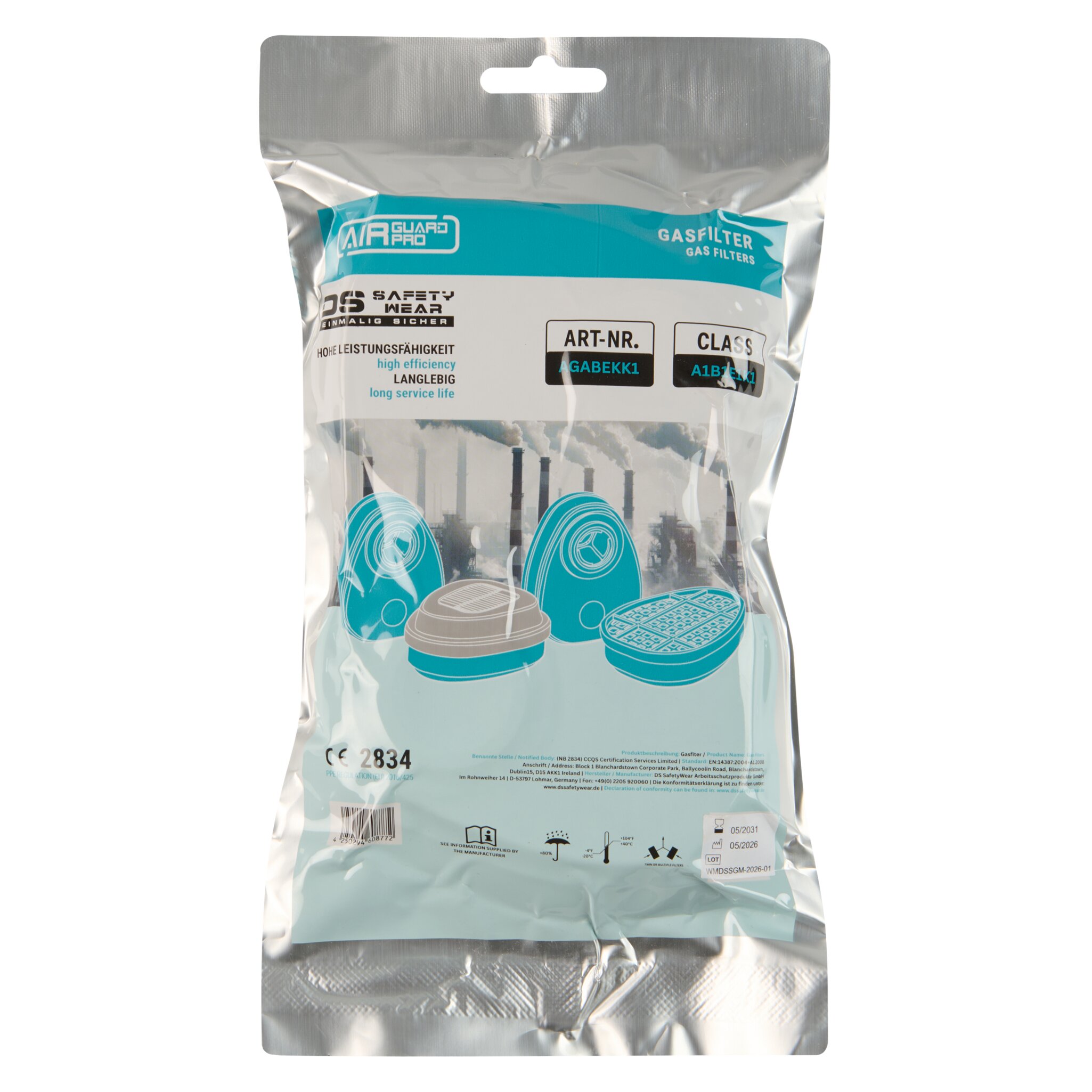 AirGuard Pro®-gasfilter ABEK1, voor half- en volgelaatsmaskers, met bajonetsluiting #zoom-3