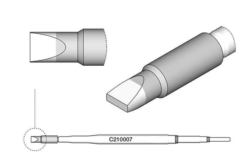 Soldeerstift voor T210-A / T210-NA, beitelvormig, recht, C210007 #2