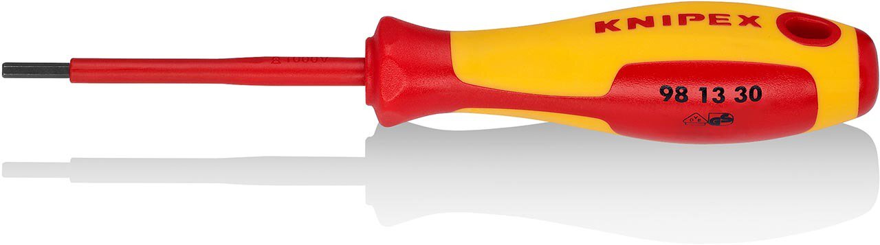 Schraubendreher für Innensechskantschrauben, brüniert, isoliert, Schlüsselweite 3 mm, 182 mm #zoom-1