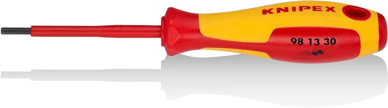 Schraubendreher für Innensechskantschrauben, brüniert, isoliert, Schlüsselweite 3 mm, 182 mm