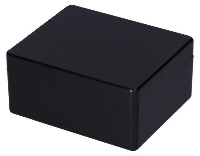 Boîte rectangulaire ESD avec couvercle, noir, 102 x 85 x 47 mm