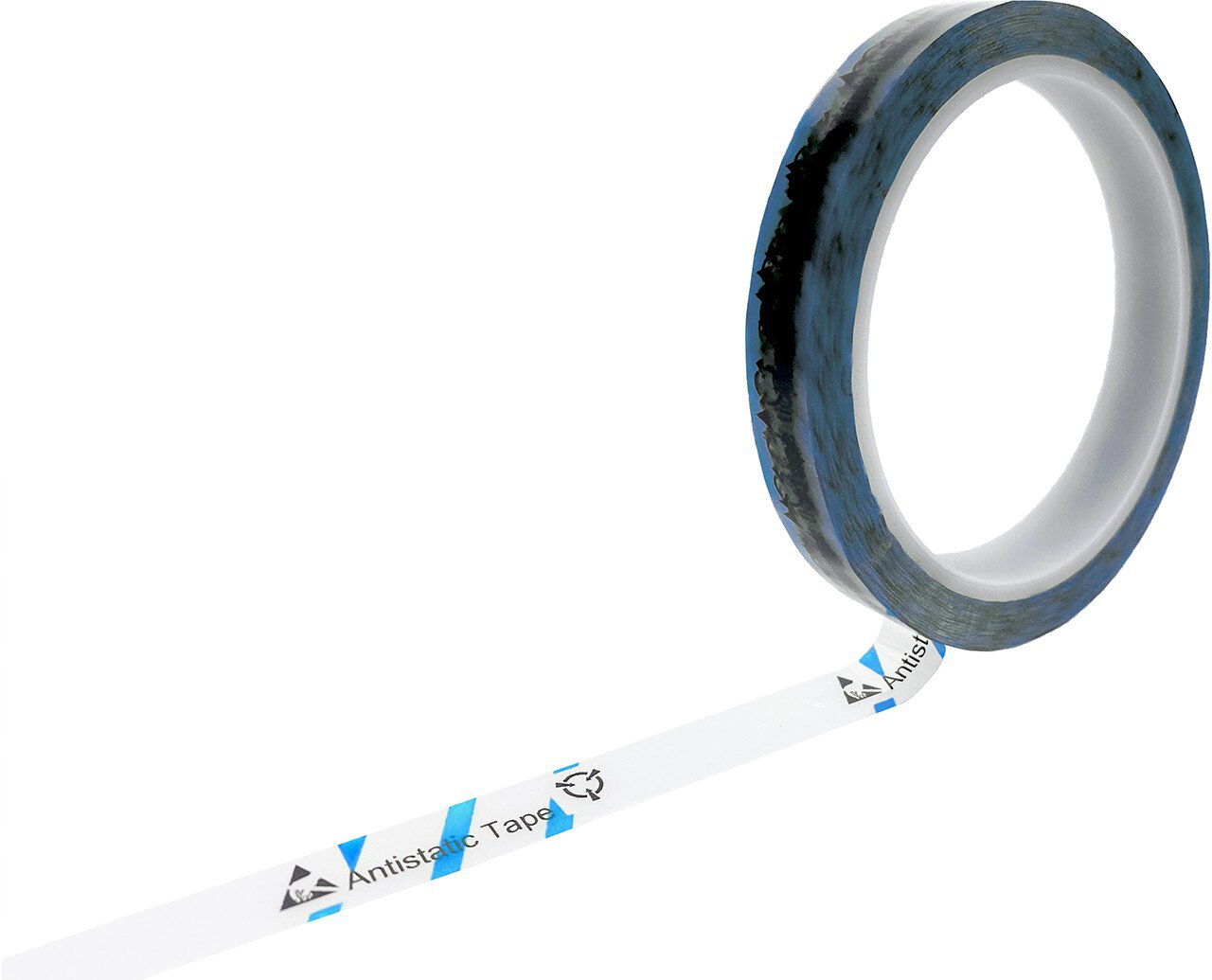 Ruban adhésif ESD avec symbole d'avertissement ESD, transparent/bleu clair, 24mm, 36m #zoom-1