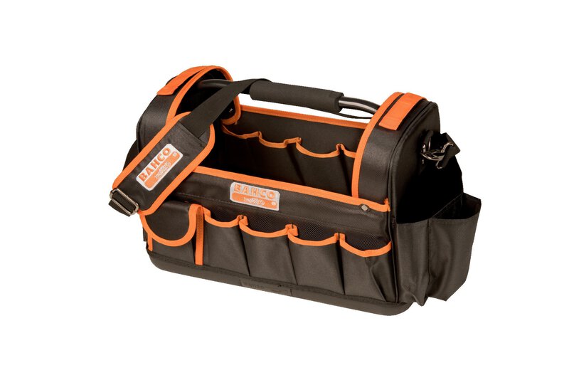 Open fabric tool bag with solid base #2