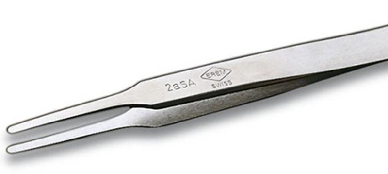 Weller Erem 2ASA Precision Tweezers with Flat Rounded Tips for Gripping Components #1