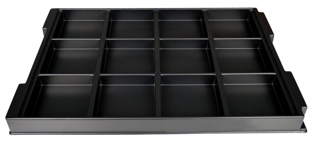 ESD Einlage für Eurokasten 3 und 4, 208 Vertiefungen, 553 x 353 x 37 mm