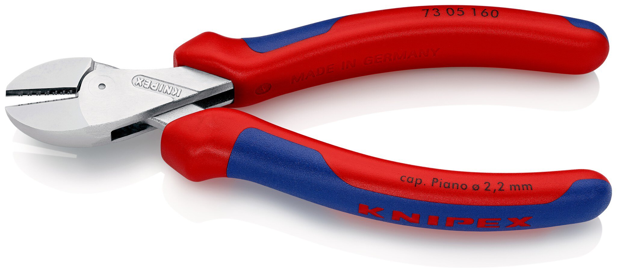 X-Cut® Pince coupante latérale compacte à démultiplication élevée avec gaines multicomposants, chromée, 160 mm (carte SB/blister) #zoom-2
