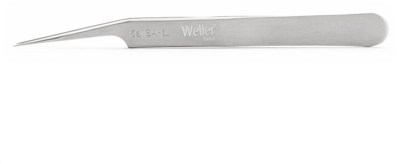 Weller Erem 5ASASL Precision Tweezers Lightly Curved 15° Relieved For Applications In Biology, Medicine, Laboratory Technology And Microelectronics #1