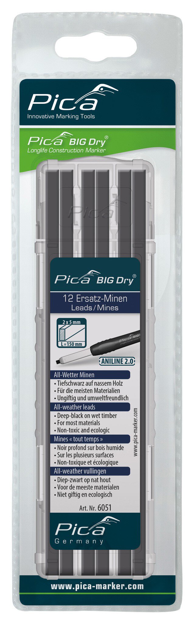 Pica BIG DRY set di piombi ANILINA 2.0, confezione SB #zoom-1