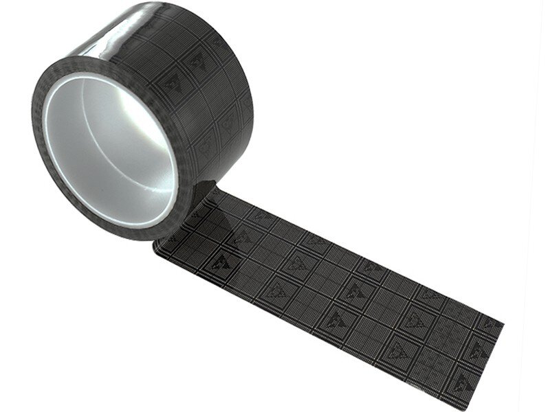 ESD grid adhesive tape with ESD warning symbol, dark gray, 48 mm, 36 m #zoom-1