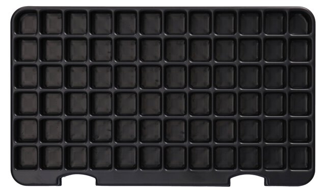 ESD-inzetstuk voor assortimentsdoos 166, 72 vakken à 20 x 20 mm
