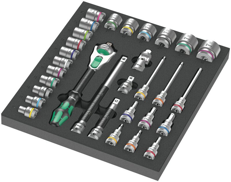Schaumstoffeinlage 8000 C Zyklop 1/2" Knarre Set 1, 31-teilig #1