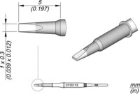 Chisel-shaped soldering tip, 1 x 0.3 mm, C115113 #thumbnail-1