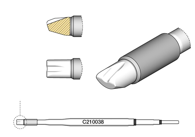 Lötspitze barrell, Durchmesser 0,8 mm, C210038 #2