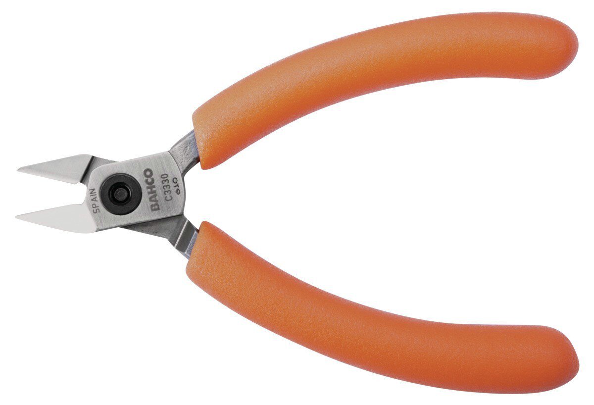 Pince coupante diagonale compacte avec poignées en PVC orange 115 mm, emballage industriel #zoom-3