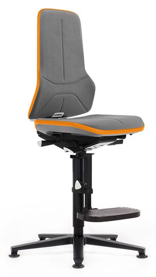 Sedia da lavoro Neon 3, con scivoli e ausilio per l'arrampicata, cinghia flessibile arancione, tecnologia sincrona - con imbottitura Supertec #zoom-1