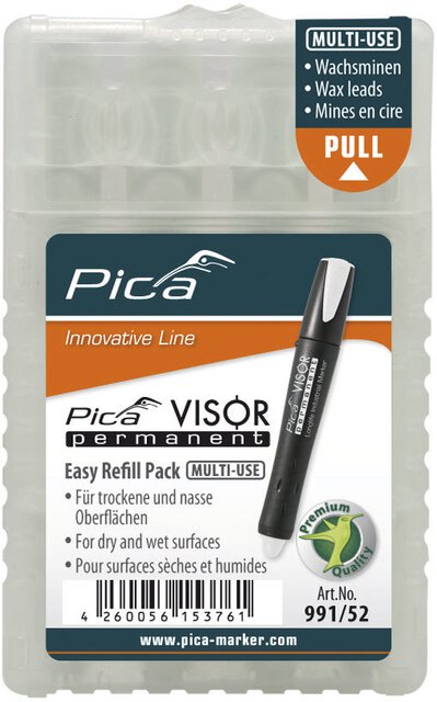VISOR permanent refill set, white
