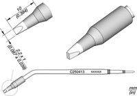 Panne à souder en forme de burin, droite 2,2 x 1 mm #thumbnail-1