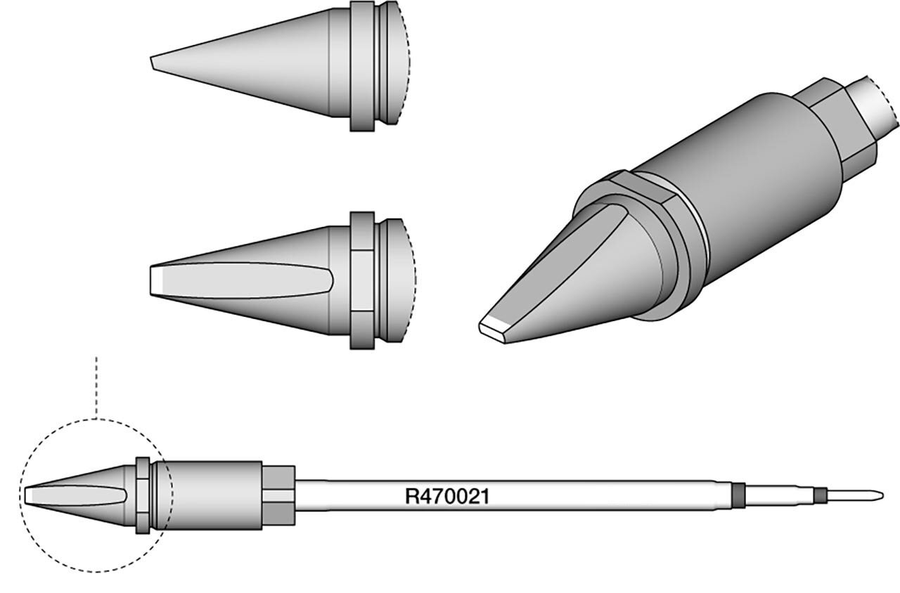 Soldeerstift R470, beitel, 2,5 x 1 mm, R470021 #zoom-2