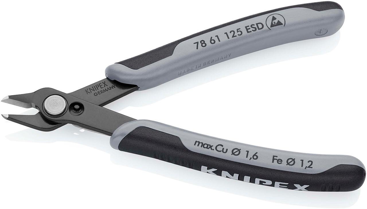 Electronic Super Knips® ESD with multi-component cases, burnished, 125 mm (SB card/blister) #zoom-1