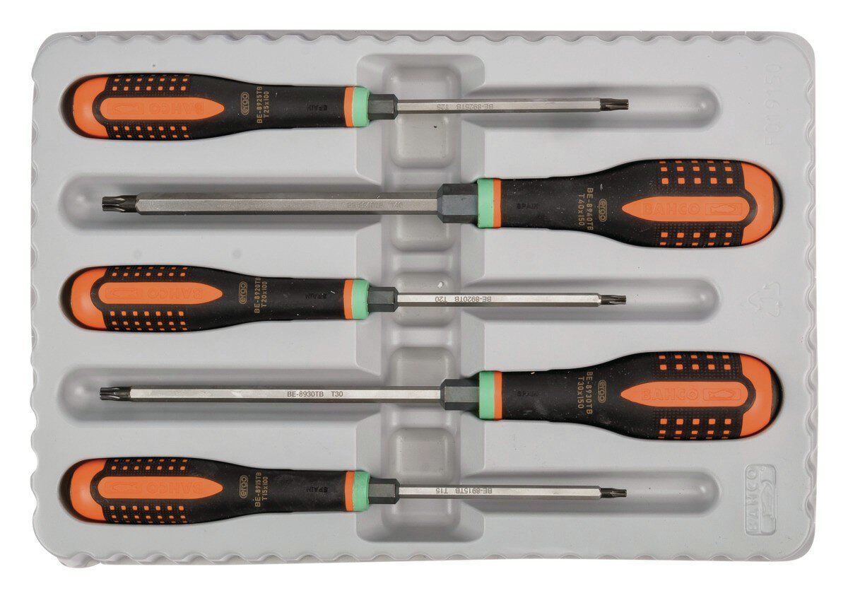 ERGO™-Set Screwdriver for TORX® and hexagon screws with continuous blade and impact-resistant handle, 5 pieces #zoom-3