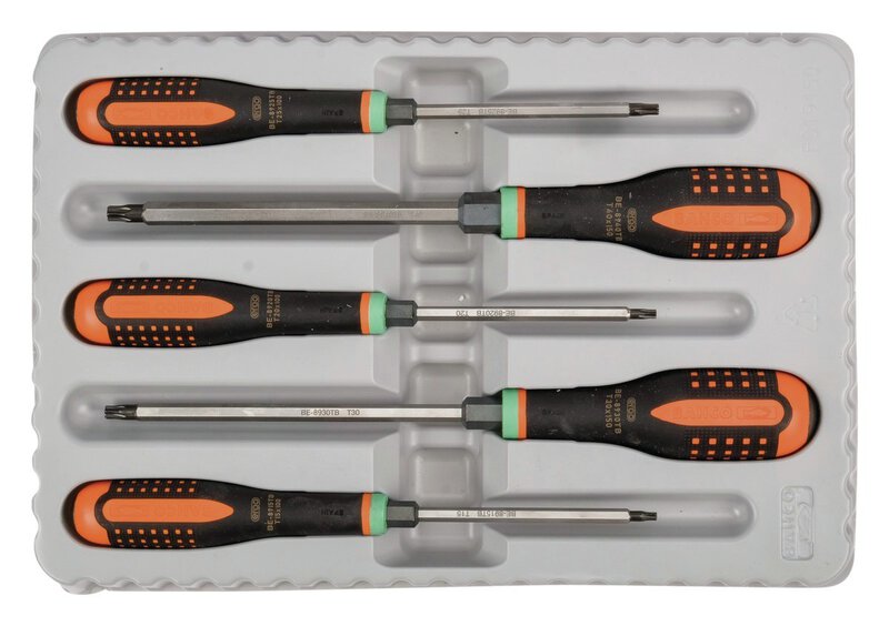 ERGO™-Set Screwdriver for TORX® and hexagon screws with continuous blade and impact-resistant handle, 5 pieces #3