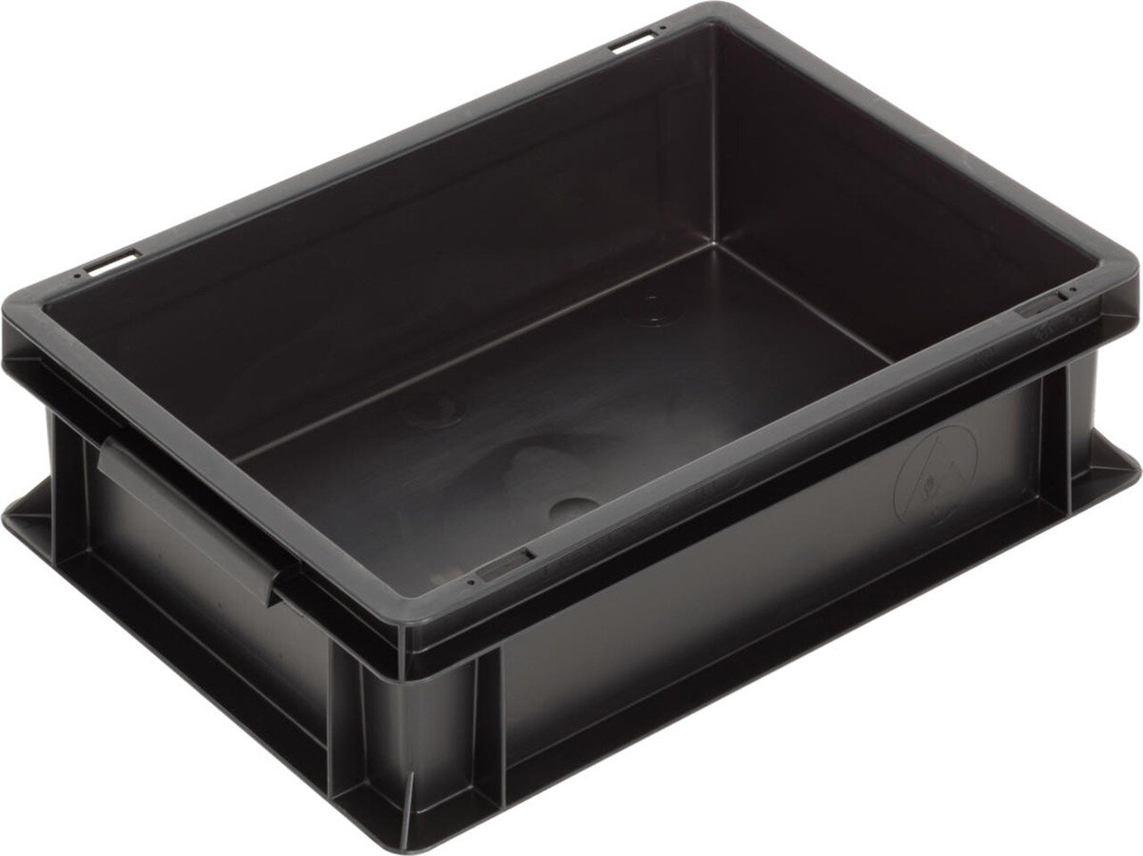 ESD Behälter New Box NB MC, Muschelgriffe, schwarz, 400 x 300 x 120mm #zoom-1