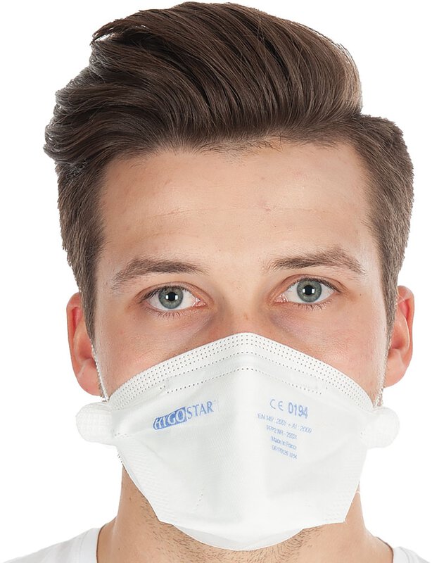 Masque de protection FFP3, pliable horizontalement, sans valve, blanc, UE : 25 pièces #1