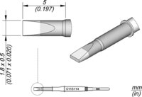 Lötspitze meißelförmig, 1,8 x 0,5 mm, C115114 #thumbnail-1
