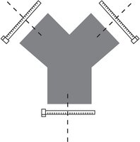 Y-Verteilerstück für OMNIFLEX und BVX Absaugarme, Ø 63 mm, inkl. 3 Klemmen #thumbnail-2