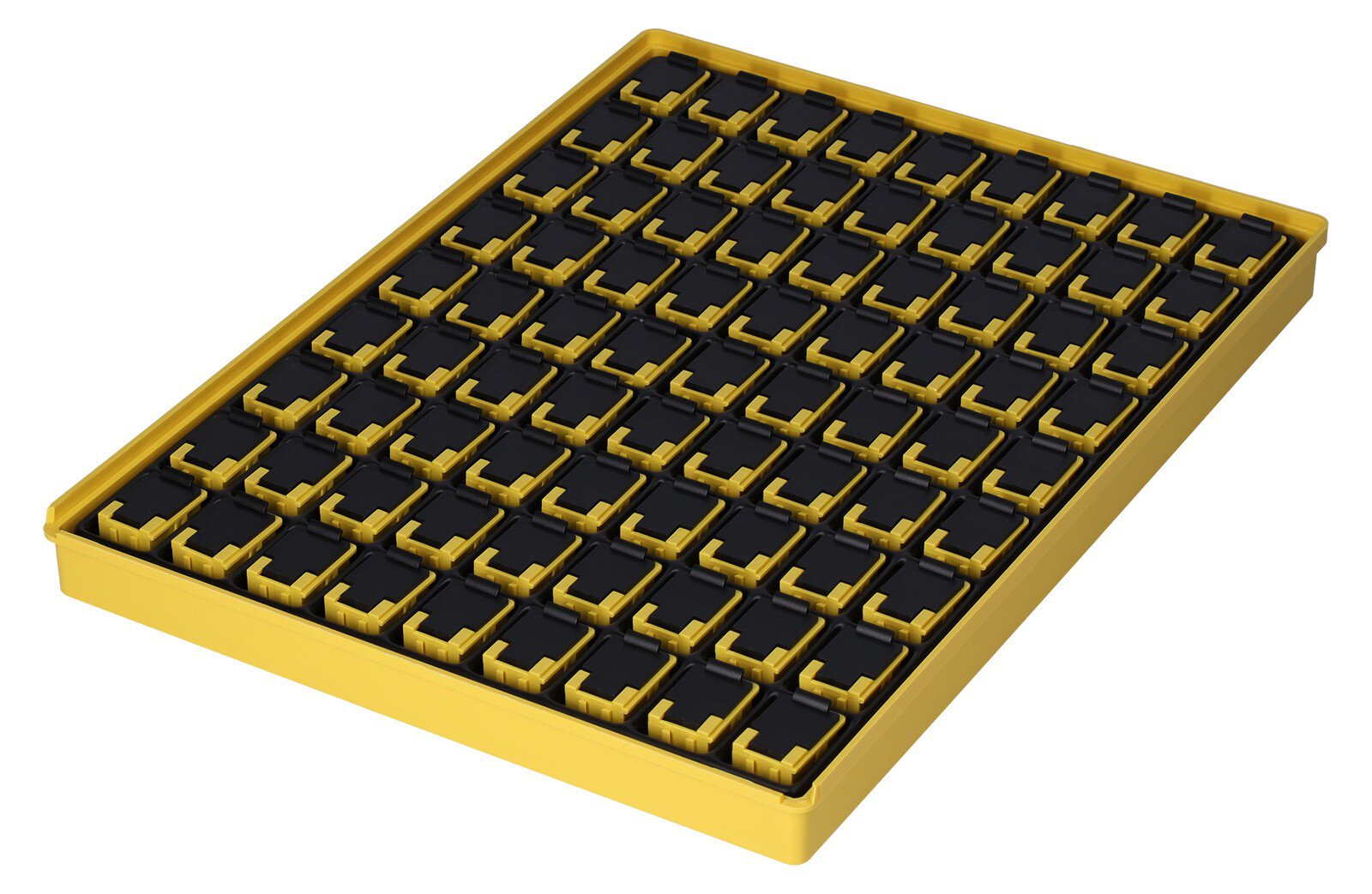 SMD drawer 340/22 incl. 81x SMD box N1 with ESD cover and TZ insert, yellow/black #zoom-3