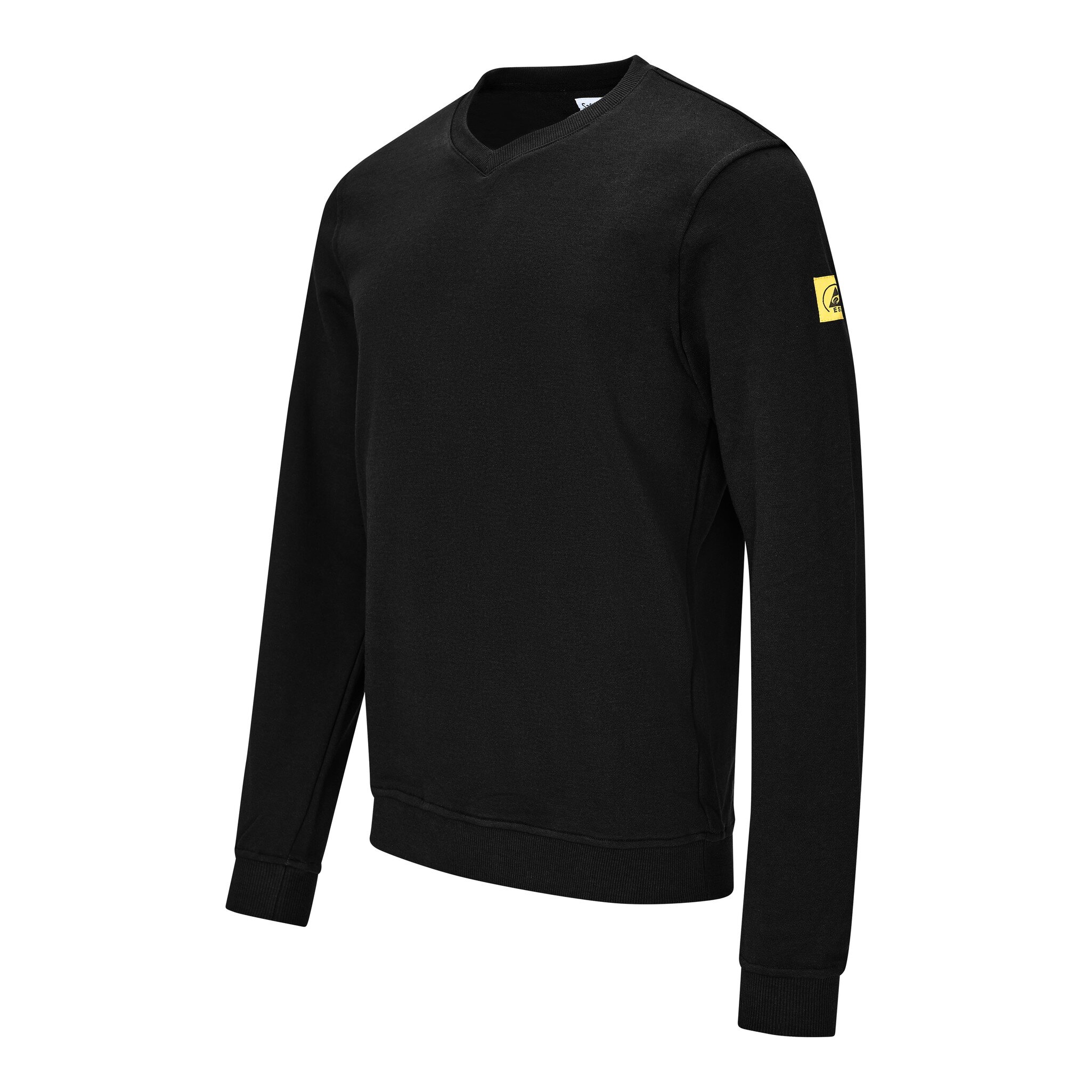 Sweat-shirt ESD, col en V, noir, XL, coupe confortable #zoom-2
