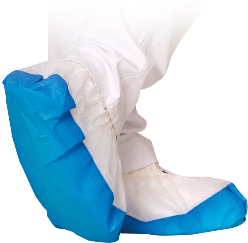 Hygostar Überschuh "Safe" PP/CPE, weiß/blau 16,5x41cm