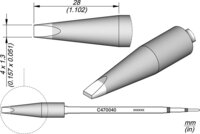 Lötspitze meißelförmig, 4 x 1,3 mm, C470040 #thumbnail-1