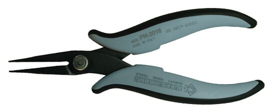 Pinza a naso lungo ESD, lunga/arrotondata, 160 mm #zoom-1