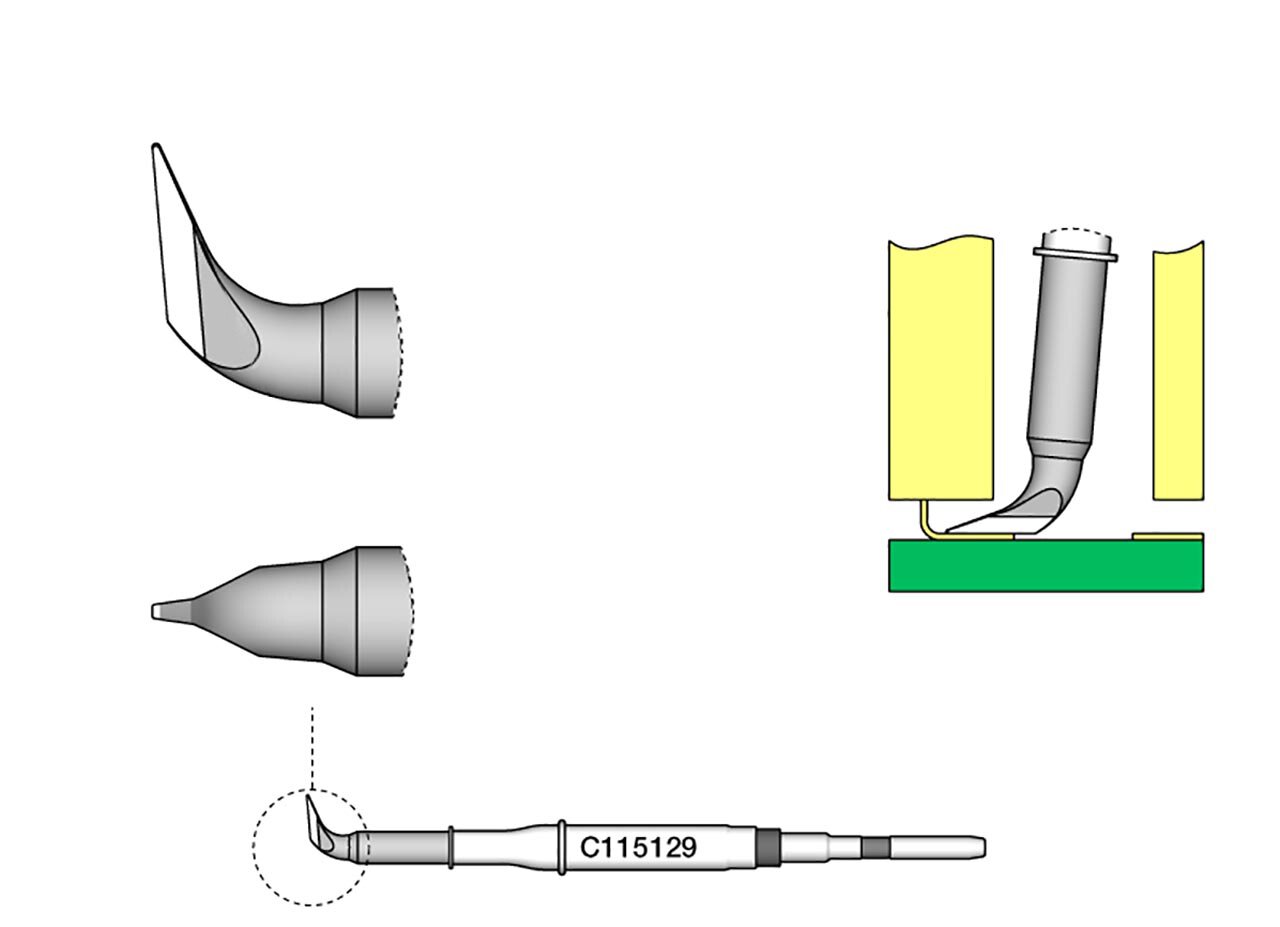 Panne à souder en forme de couteau, B : 2,8 mm #zoom-2