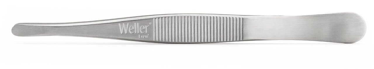 Weller Erem 25SA Precision Tweezers with Flat, Round Tips, Stainless Steel, 120 mm #zoom-1