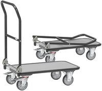 Chariot pliable "GREY EDITION", charge max. 250kg , barre de poussée pliable, 720x450mm #thumbnail-2