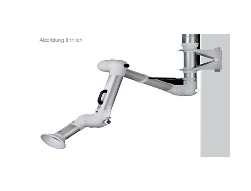 Bras d'aspiration système DN100 pour montage mural/au plafond, 3 articulations, blanc, 2130 mm