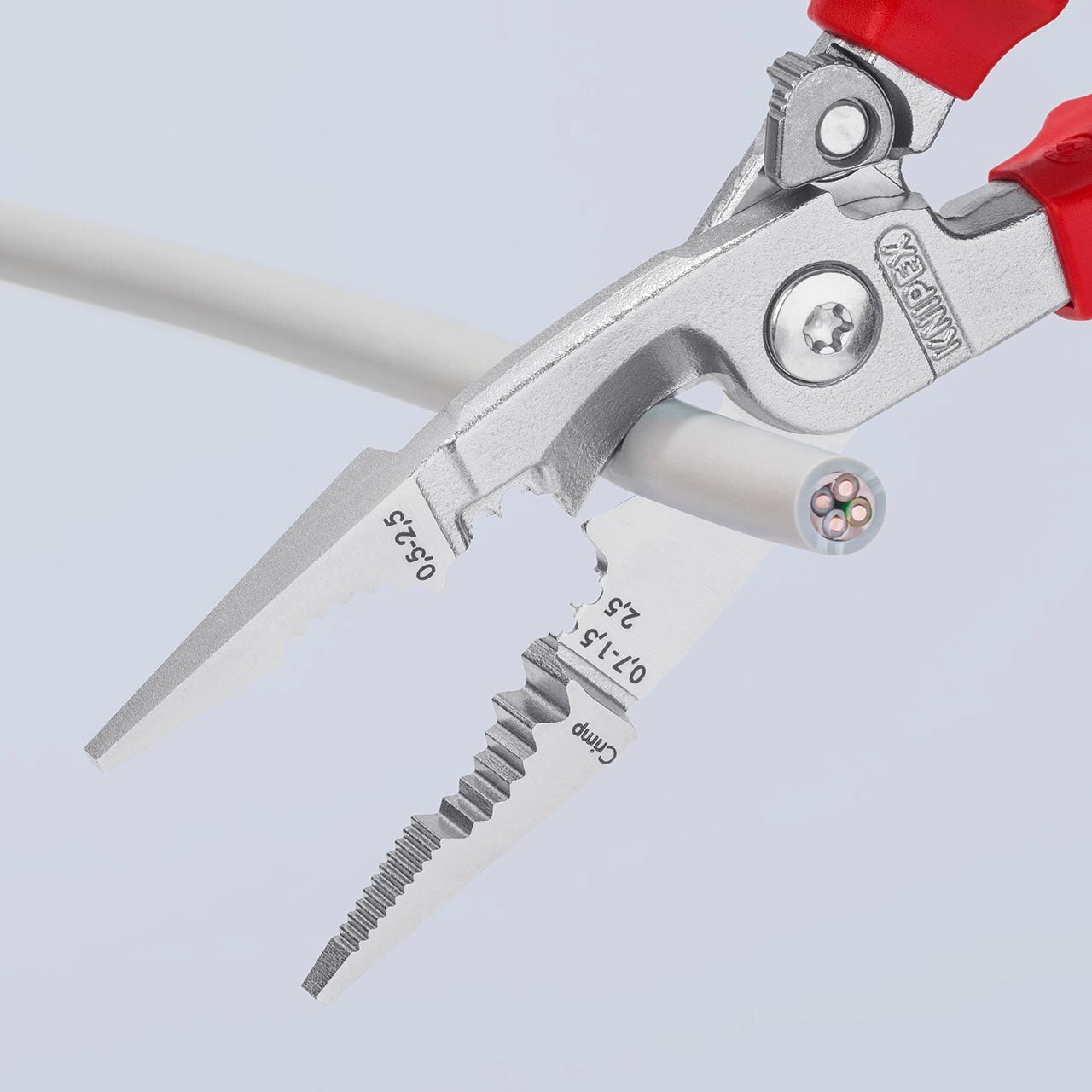 Electrical installation pliers, chrome-plated, insulated, 200 mm #zoom-5