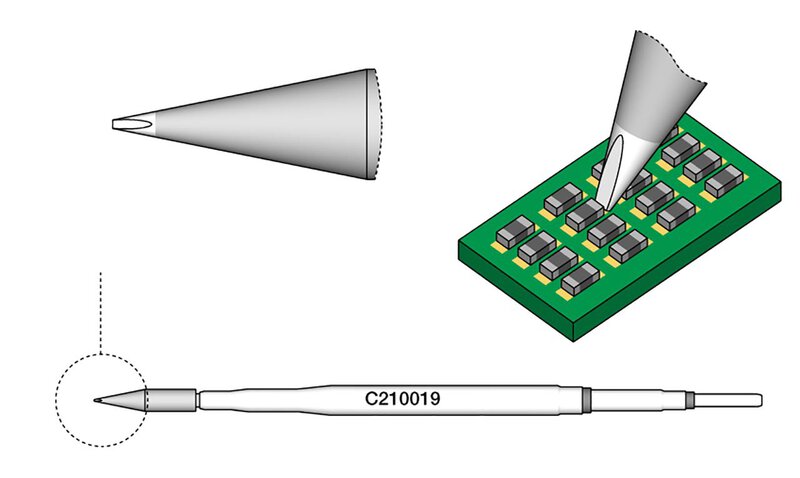 Punta di saldatura per T210-A / T210-NA, a forma di scalpello, dritta #2
