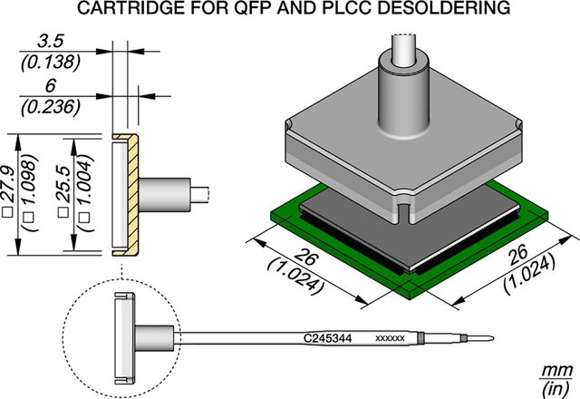 Lötspitze für QFP, für T245, 26 x 26 mm, C245344