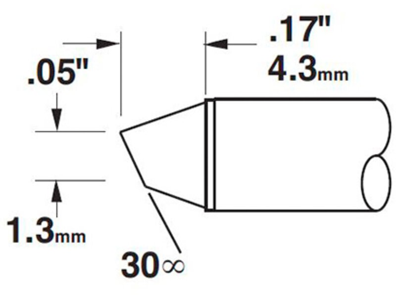 Punta di saldatura per serie MX 700/412 °C, con riscaldatore integrato